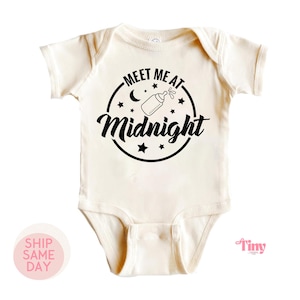 Meet Me at Midnight-romper: grappig pasgeboren cadeau