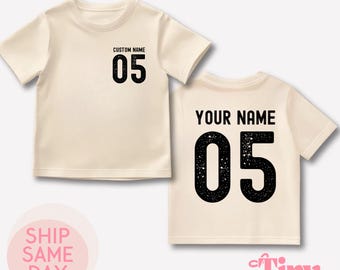 Custom Name and Back Number, Personalized Sports T-Shirt, Custom Team Shirts, Your Team Tee, Toddler Name Shirts, Custom Text Shirt