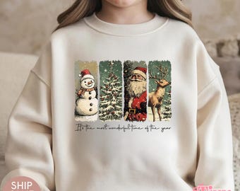 Kids Christmas Sweatshirt, Holiday Hoodie, Toddler & Youth