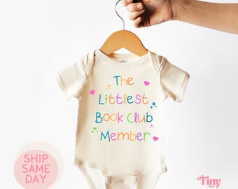 Littlest Book Club Member Bodysuit: Baby Reader Outfit