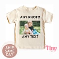 Personalized Kids Photo T-shirt – Custom Text Shirt, Upload Your Own Image