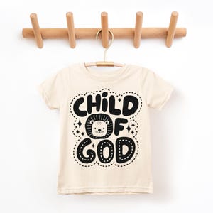 Chemise enfant de Dieu, citations chrétiennes foi, t-shirt enfant citations bibliques, body bébé verset de la Bible, chemises bébé chrétien, chemise église florale