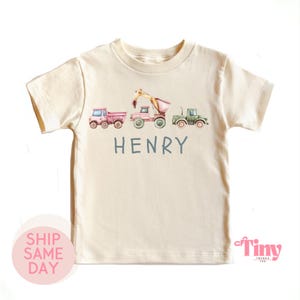 Personalized Construction Shirt, Equipment Shirt, Truck Kids Shirt, Dump Truck Shirt, Toddler Shirt, Boys Shirt, Construction Kids Shirt