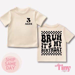 Birthday Boy Shirt, Birthday Shirt, Toddler Birthday, Birthday Shirt For Boy, Boy Birthday Party, Bruh Its My Birthday, Kids Gift Shirt
