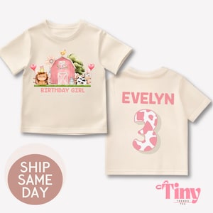 Farm birthday shirt, pink farm birthday , farm theme birthday, farm animal birthday, girl farm birthday, barnyard birthday, birthday girl