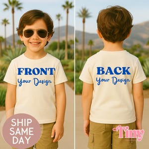 Custom Front And Back Kids Shirt, Custom Text Tee, Inspired Text Gift, Custom Design, Inspirational Gift, Custom Photo, Personalized Kid Tee
