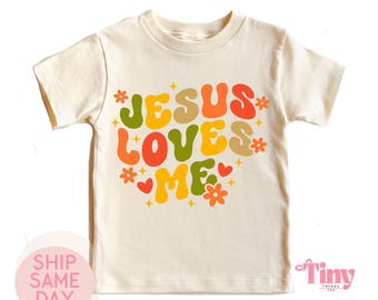 Jesus Loves Me Toddler Shirt – Christian Kids Tee – Faith-Based Fun Design