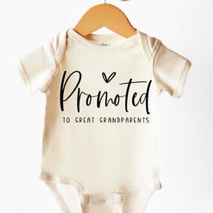 Promoted to Great Grandparents baby reveal Baby Bodysuit, Grandparents to be Bodysuit, Grandparents Toddler Shirt, Great Grandparents to be