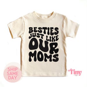Besties Just Like Our Moms Baby Bodysuit, Matching Moms&#39; Besties Baby Bodysuit, Little Best Friends Baby Outfit