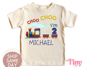 Personalized Train 2nd Birthday Shirt – Choo Choo Two Toddler Tee
