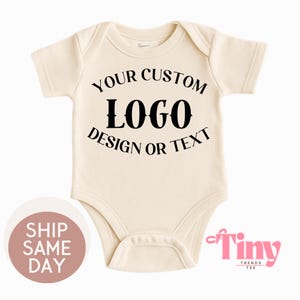 Custom Logo Bodysuit, your Design Logo Printed Onto a Bodysuit, Custom Company Logo Printed, Custom Text Printed Shirt, Corporate Baby Gift