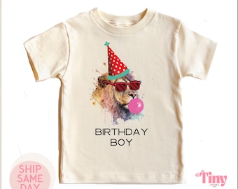 Lion Birthday Shirt, Jungle Animal Tee, Birthday Gift
