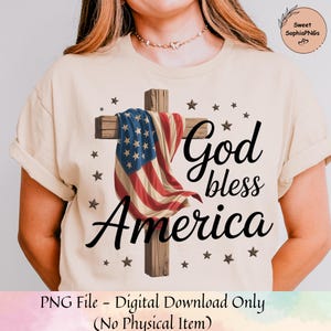 God Bless America PNG: Patriotic 4th of July Design (Digital Download 2000x2000 px)