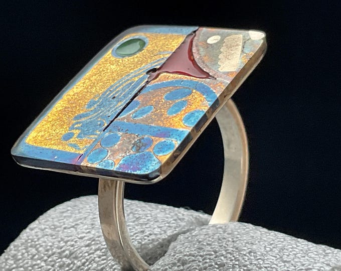 Fancy enamel ring size X