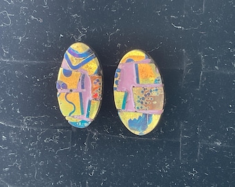 Earring enamel stud