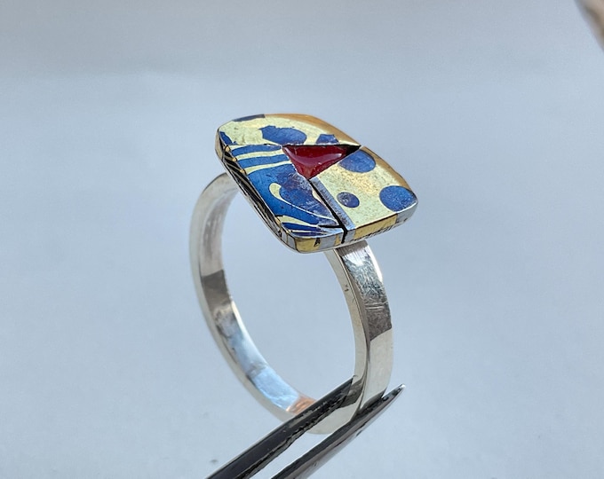 Enamel ring size S 1/2