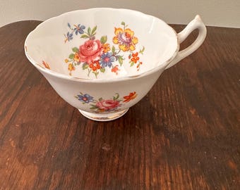 Antike COLLINGWOODS ESTE 1796 England Bone China Teetasse mit rosa Rose