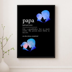 Papa Noun Wall Art – Father’s Day Gift – Digital Download Poster for Dad - Papa Definition Print - Wall Decor for Papa