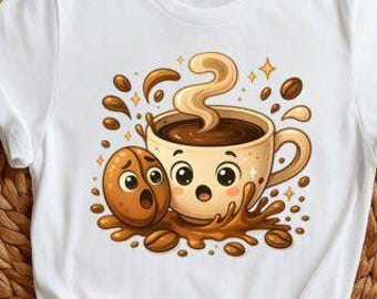 Coffee Lover Birthday T-shirt Clipart,  Funny Coffee T-shirt Sublimation Clipart, Coffee Lover Sublimation Tshirt