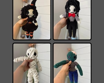 Patrones de crochet para Halloween en PDF, patrón de Halloween, descarga en PDF para amigurumi, patrón de crochet único, fabricación en el mercado, costura baja, patrón de crochet