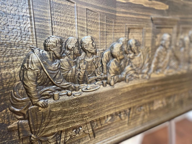 Rustic Last Supper Last Supper Wooden Carving Large Size - Etsy
