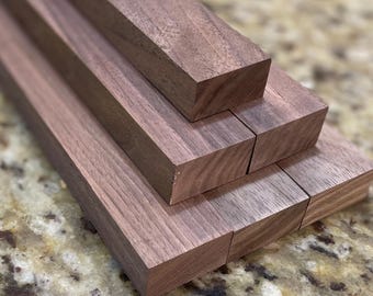 12pk Black Walnut Wood Strips 7/8" thick – Solid North American Cutting Board Crafts