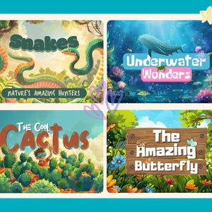 MEGA BUNDLE ! 100 Bright & Lively Motion Videos for Kids | 100 Fun Lessons with Animation + Voiceover | Instant Download