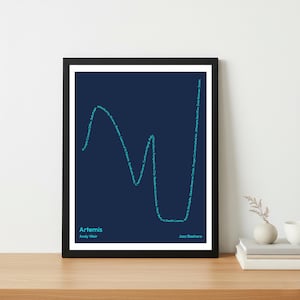 The Shape of Artemis Art Print | Andy Weir | Bookish Home Decor | Book Lover Gift | 11x14