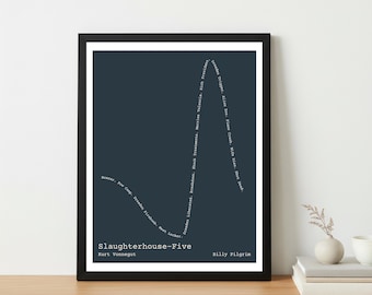 The Shape of Slaughterhouse-Five Art Print | Kurt Vonnegut | Literary Wall Art | Book Lover Gift | 11x14