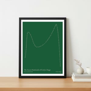 The Shape of the Seven Husbands of Evelyn Hugo Art Print | Taylor Jenkins Reid | Old Hollywood Decor | Book Lover Gift | 11x14 image 1