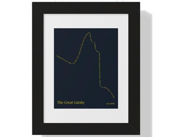 The Shape of The Great Gatsby – Jay Gatsby&#39;s Journey | 8x10 Print or Framed Art