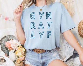 Maglietta unisex in cotone Gym Rat Lyf - Regalo per allenamento e fitness