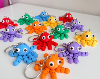 Articulated Octopus Keychain – 3D Printed with Smooth Movement