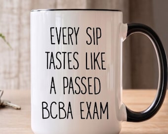 Bcba Exam Passed Mug, BCBA Graduation Gift, Board Certified Behavior Analyst, ABA Graduation Mug, New BCBA Gift, Behavior Analyst Gift 1
