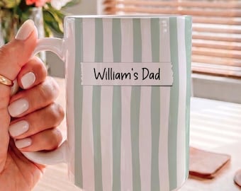 Personalized Dad Mug, Custom Name Coffee Cup (Gift for Father) - 07
