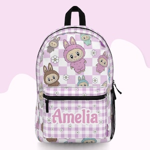 Labubu Backpack: Kawaii Monster School Bag for Girls