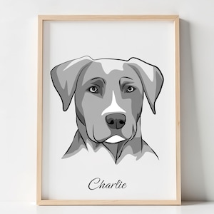Aangepaste hondenportrettekening, aquarel hond schilderij, huisdier herdenkingskunst, afdrukbare hondenschets, gepersonaliseerde hond van foto, hond illustratie