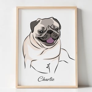 Afdrukbaar huisdier Memorial portret, hond aquarel kunst, gepersonaliseerde kattenschets, aangepast huisdier cadeau, downloadbare huisdier tekening, aangepast huisdier portret