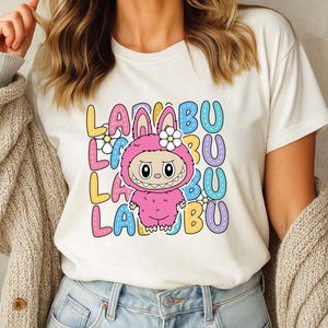 Labubu T-Shirt, Funny Labubu Doll shirt, Labubu clothes, Pop Mart Fan Top Kawaii Labubu Inspired Gift For Labubu Fans Harajuku Style Tee