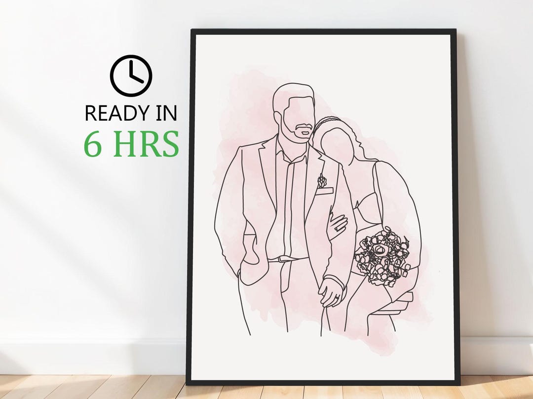 Custom Single Line Personalized Drawing, Custom One Line Drawing From Photo, One Line ...