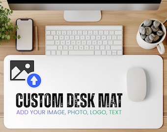 Custom Desk Mat, Personalised Mouse Pad, Large Gaming Deskmat, Custom Photo Logo Text Desk Pad, Office Desk Accessories, Anime Desk Pad