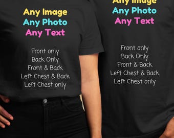 Custom Cotton T-Shirt: Personalised Printed T-Shirt for Adults and Kids | Unisex