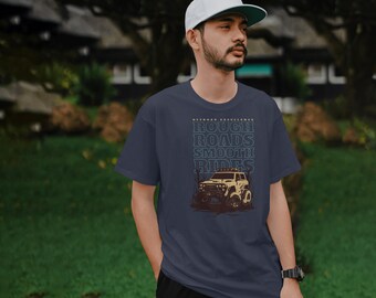 T-shirt, offroad-shirt, autoliefhebbershirt, avonturenshirt, jeepliefhebbers, kleding voor weekendvibes, 4x4-shirt heren- of damescadeau.