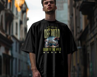 T-shirt, offroad-shirt, autoliefhebbershirt, avonturenshirt, jeepliefhebbers, kleding voor weekendvibes, 4x4-shirt heren- of damescadeau.