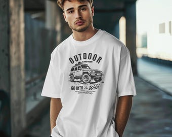 T-shirt, offroad-shirt, autoliefhebbershirt, avonturenshirt, jeepliefhebbers, kleding voor weekendvibes, 4x4-shirt heren- of damescadeau.