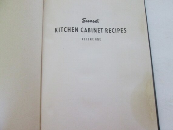 Sunset Kitchen Cabinet Recipes Volume I Etsy