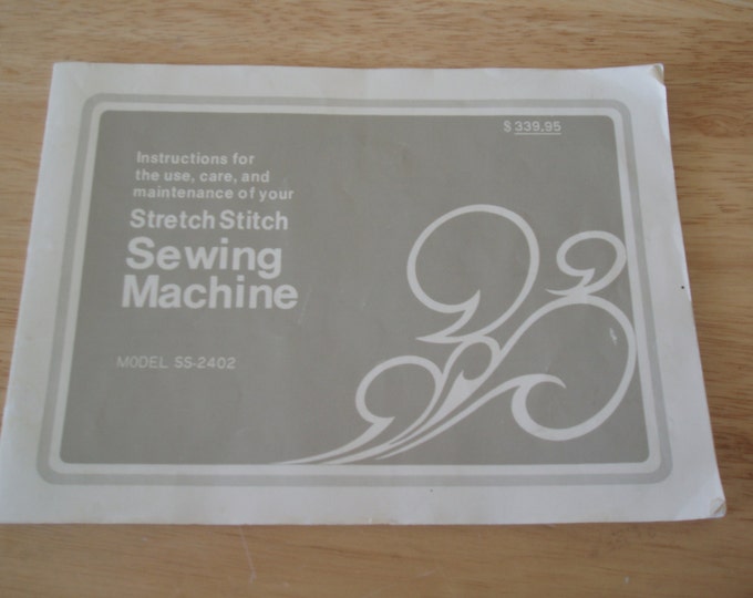 Dressmaker Model SS2402 Sewing Machine Manual Etsy
