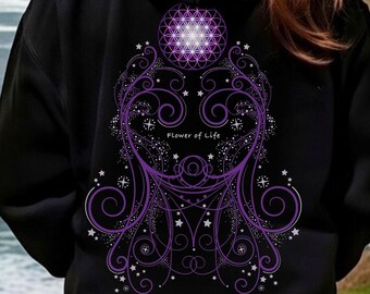 Sacred geometry Hoodie flower of life gift