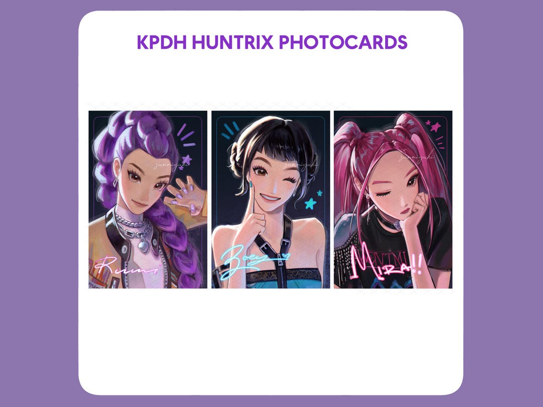 Kpop Demon Hunters HUNTRIX Photocards [PREORDER] | Rumi, Zoey, Mira ...