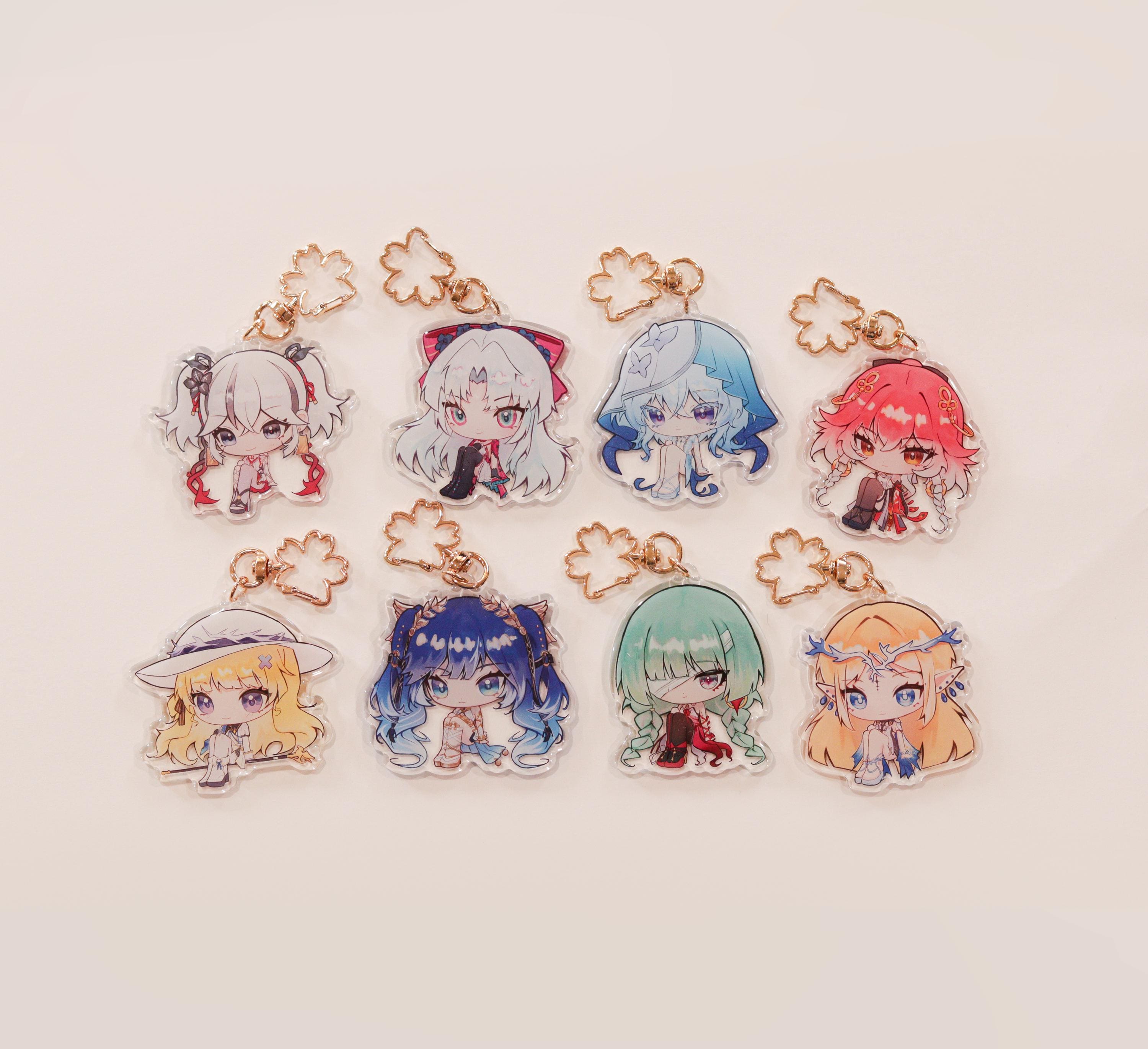 Shorekeeper Keychain Wuthering Waves WUWA Keychains | Phoebe, Shorekeeper, Carlotta, Changli ...